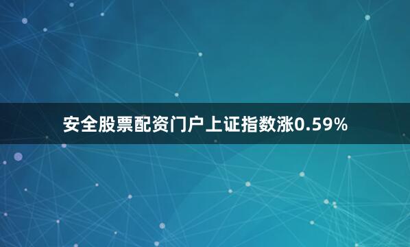 安全股票配资门户上证指数涨0.59%